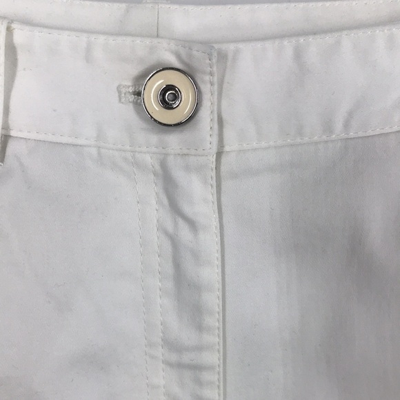 St. John Sport White Cuffed Straight Leg Jeans Size 2 - Picture 4 of 8